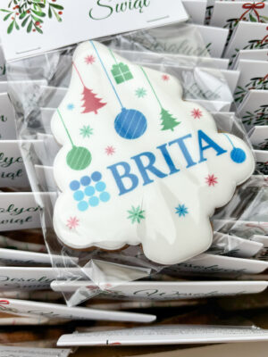 Nazwa firmy na zamówienie – ręcznie dekorowane pierniki firmowe Hula Ciacho