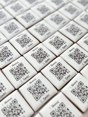 Pierniki na eventy z kodem qr