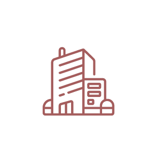 Biurowiec symbolizujący siedzibę firmy zamawiającej pierniki z logo